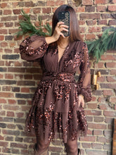 Charger l'image dans la galerie, Robe à strass choco