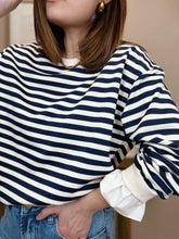 Charger l'image dans la galerie, Sweat rayures bleus