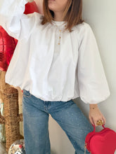 Charger l'image dans la galerie, Blouse blanche à noeud