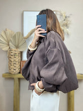 Charger l&#39;image dans la galerie, Veste choco large imitation daim
