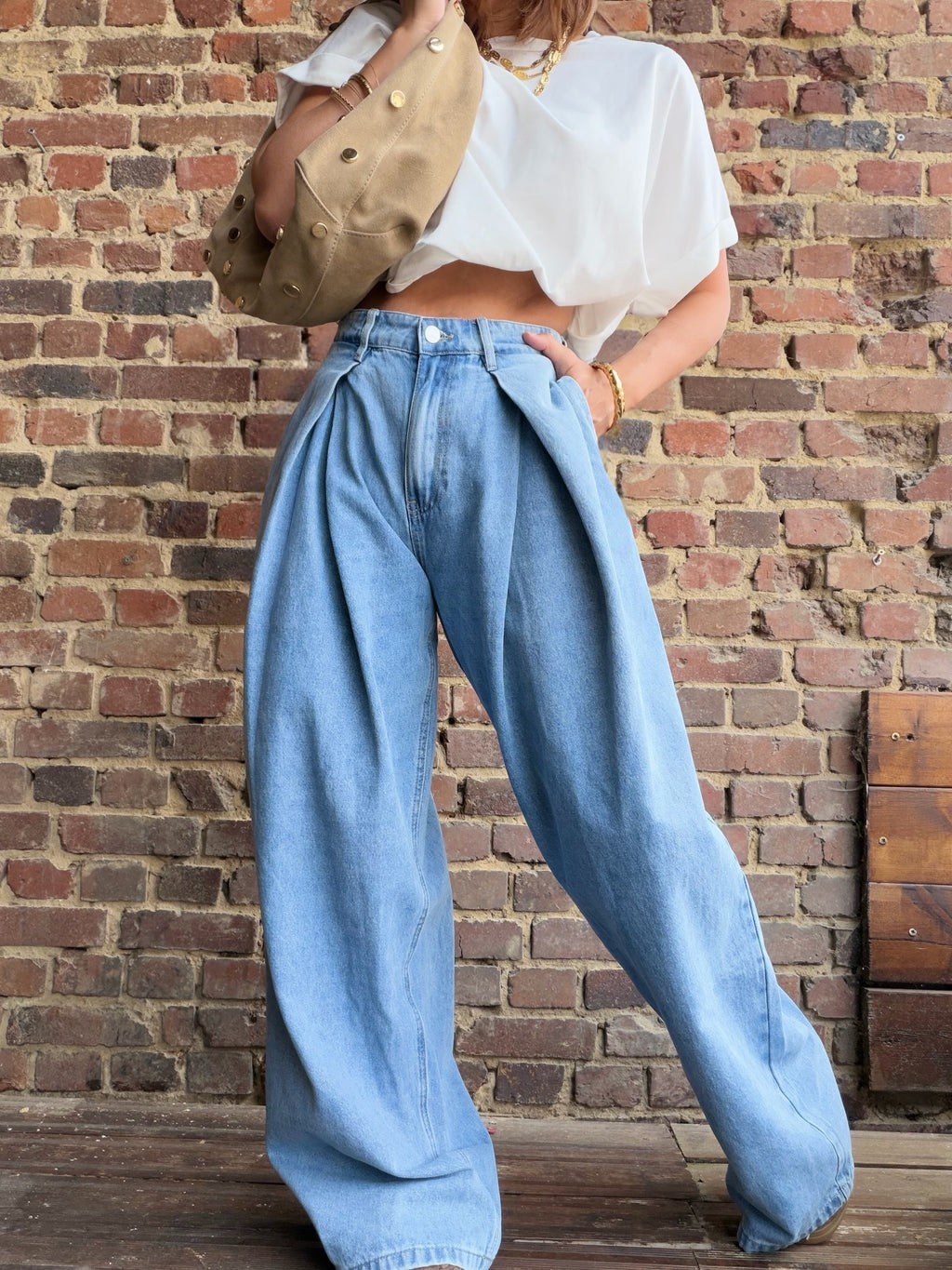 Jean Baggy à plis