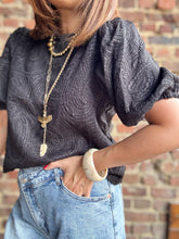 Charger l&#39;image dans la galerie, Blouse manches courtes noir
