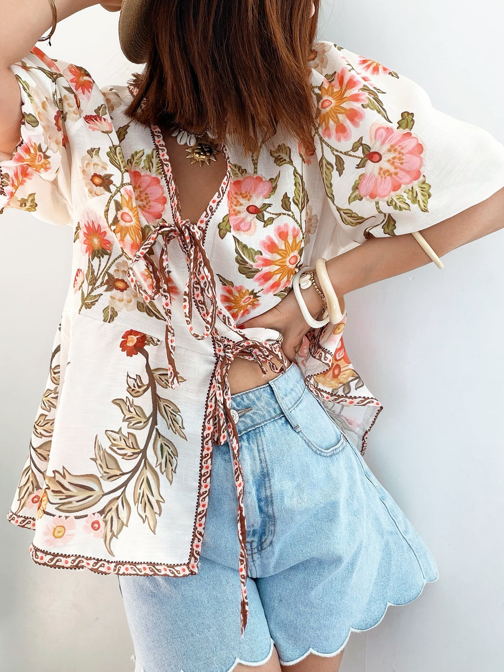 Blouse imprimée fleurs