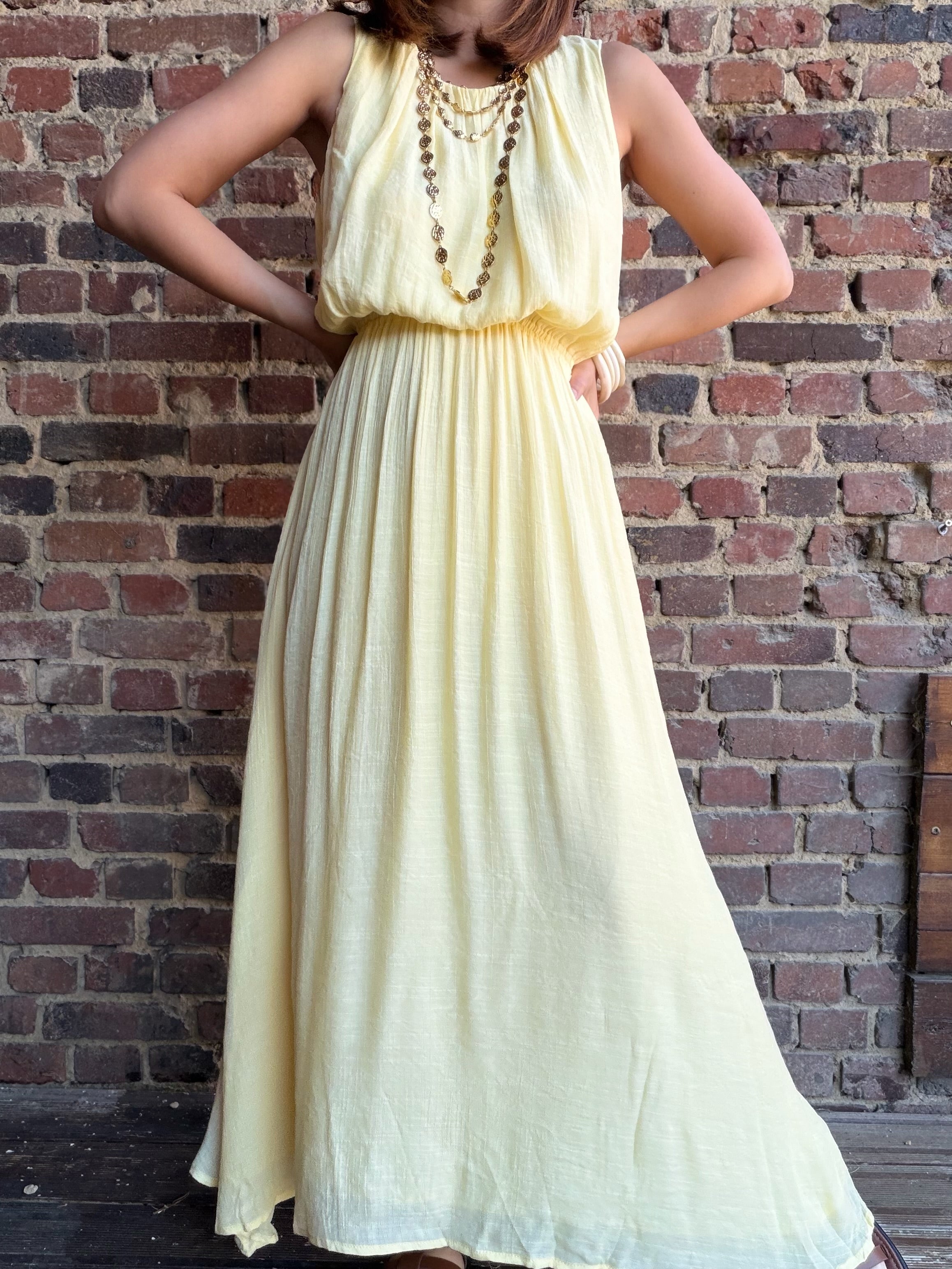 Robe jaune bohème