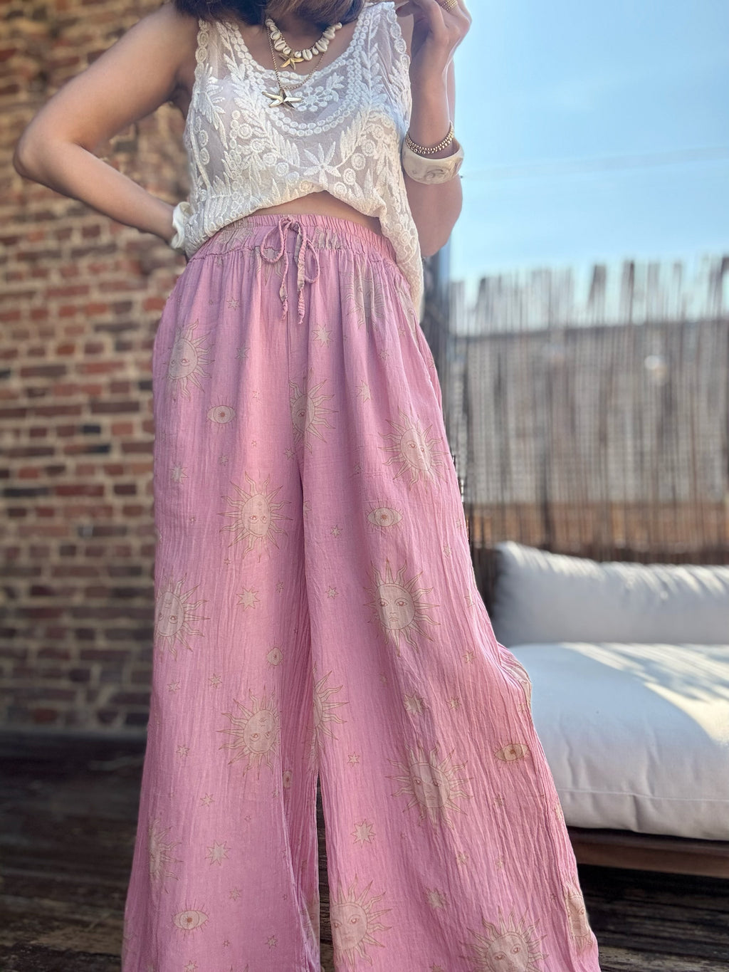 Pantalon fluide soleil