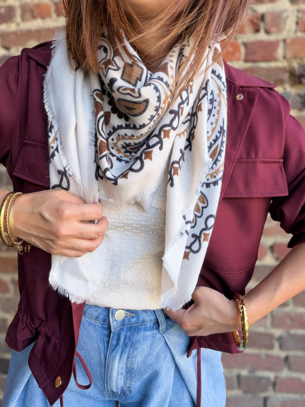 Écharpe Bandana blanche