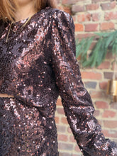 Charger l&#39;image dans la galerie, Blouse choco à strass
