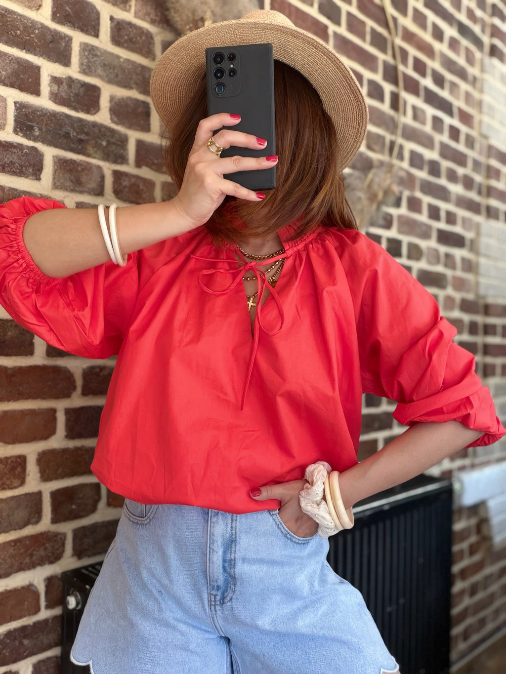 Blouse corail