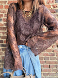 Blouse transparente choco à sequins