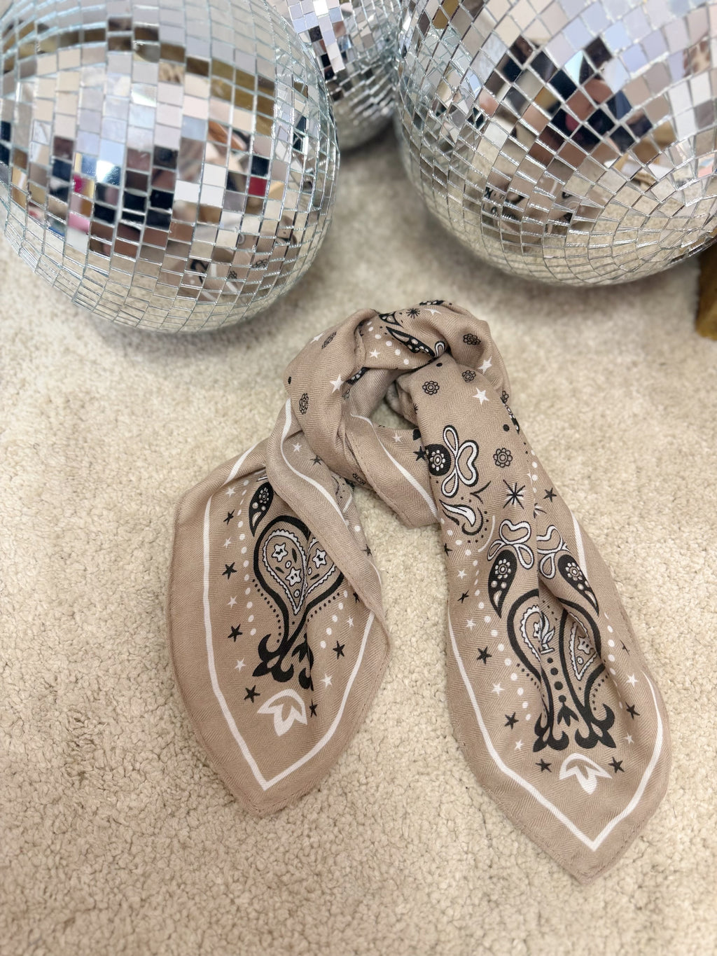 Foulard Bandana taupe