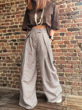 Pantalon à pince carreaux