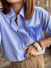 Charger l&#39;image dans la galerie, Chemise rayée bleu à cœur
