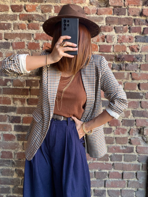 Blazer à carreaux