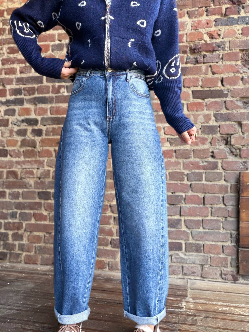Jean bleu ballon fit