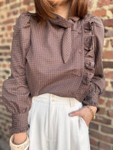 Charger l&#39;image dans la galerie, Chemisier carreaux choco
