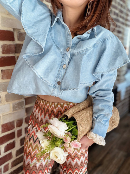 Chemise volantée