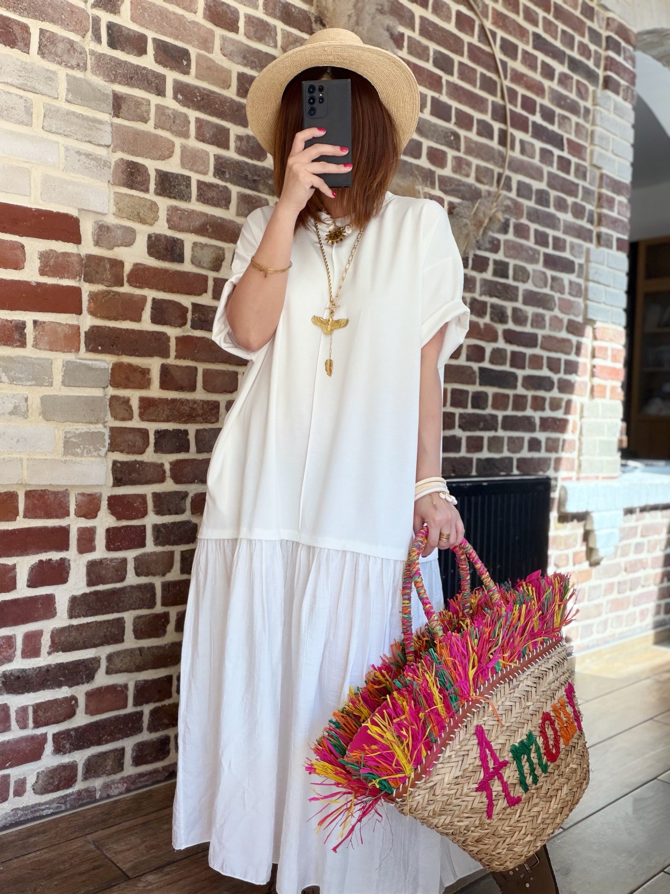 Robe longue blanche