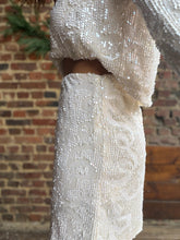 Charger l&#39;image dans la galerie, Jupe à strass écrue
