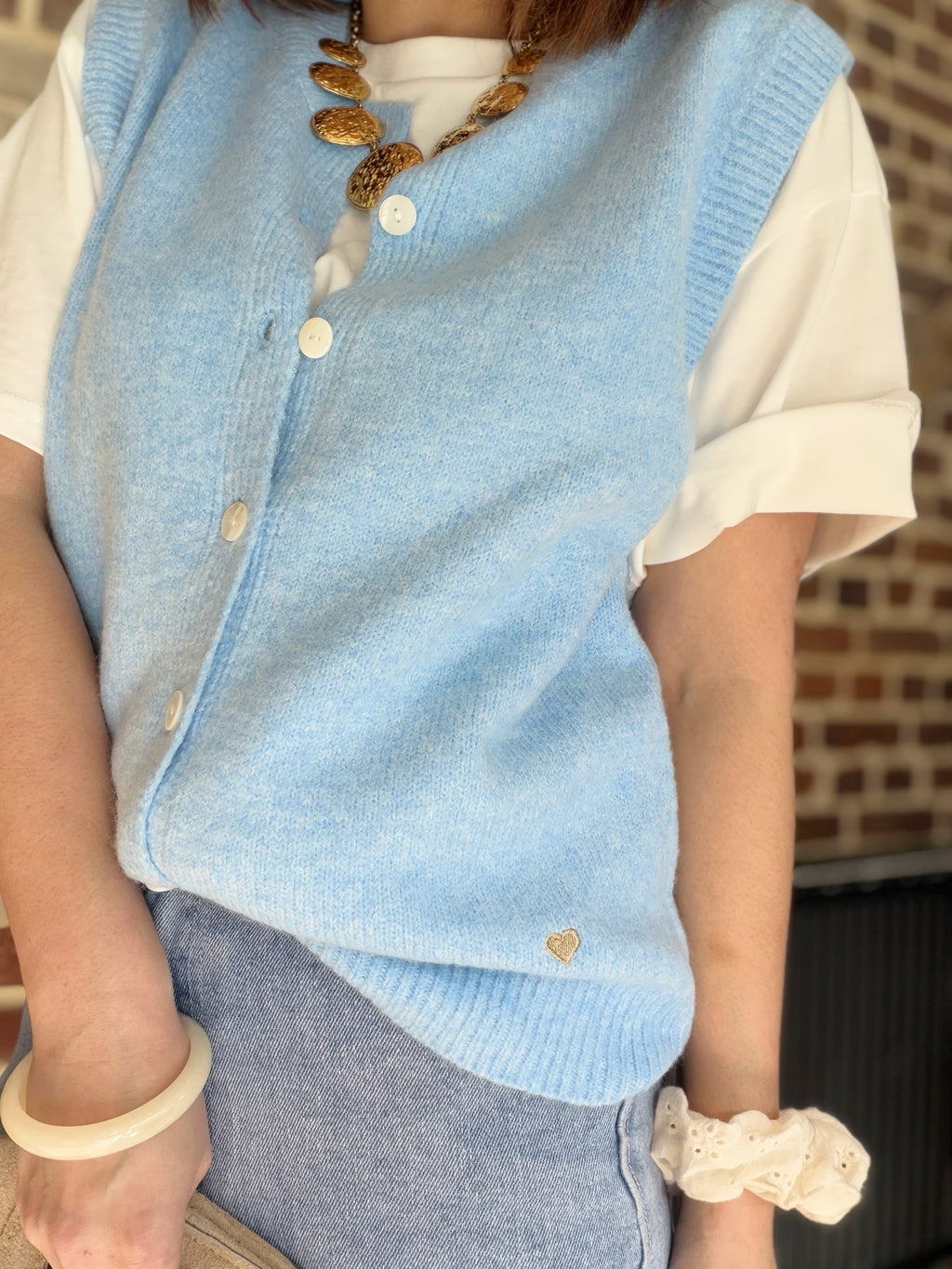 Gilet sans manches bleu