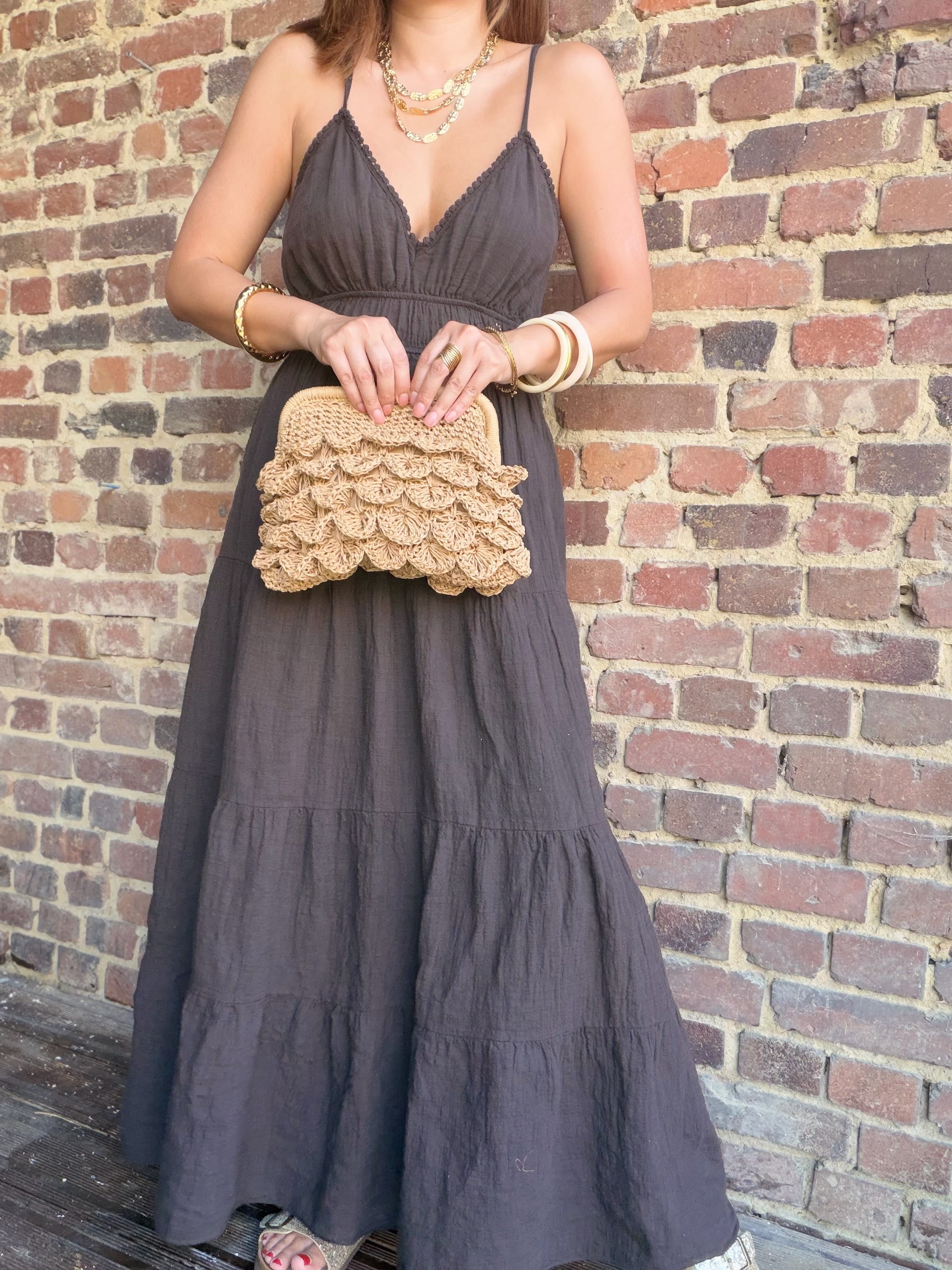 Robe dos nu noeud chocolat