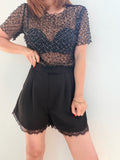 Short  noir dentelle