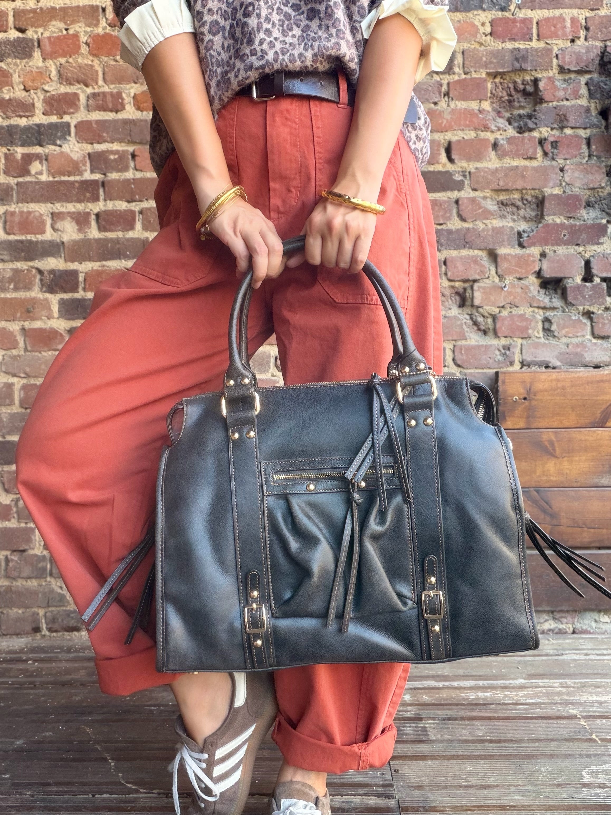 Sac de cours en version vintage XL