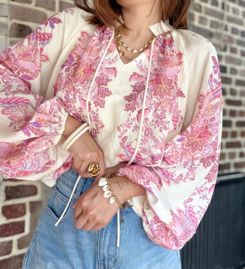 Blouse à fleurs bohème