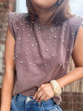 Charger l&#39;image dans la galerie, Top marron strass
