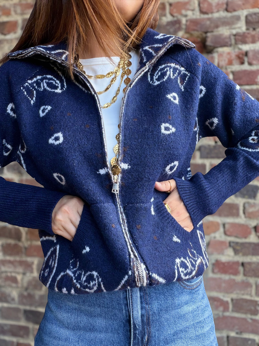 Gilet bandana bleu
