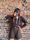 Gilet bandana choco