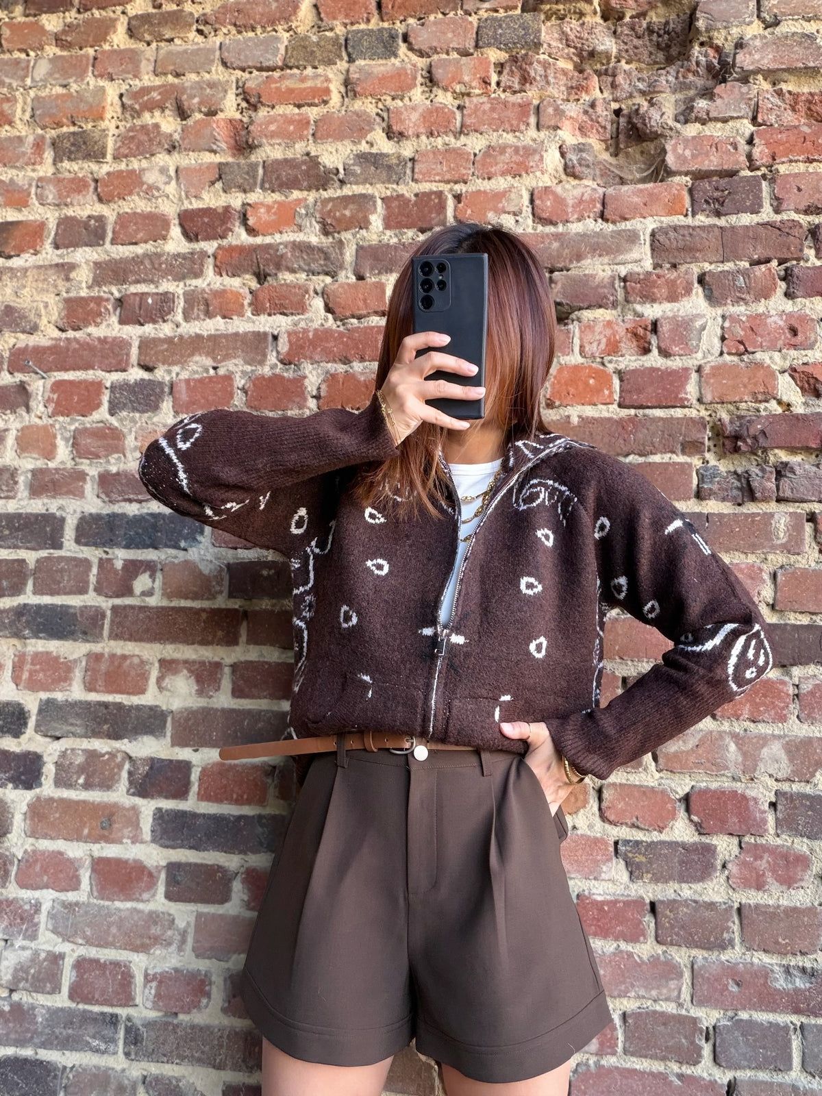 Gilet bandana choco