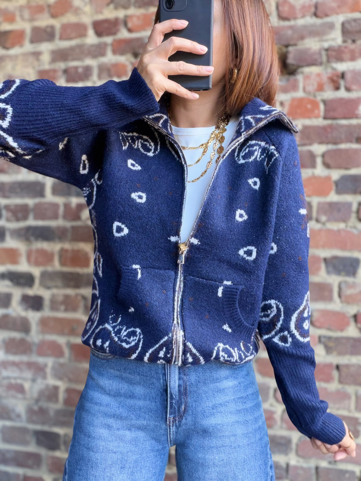 Gilet bandana bleu