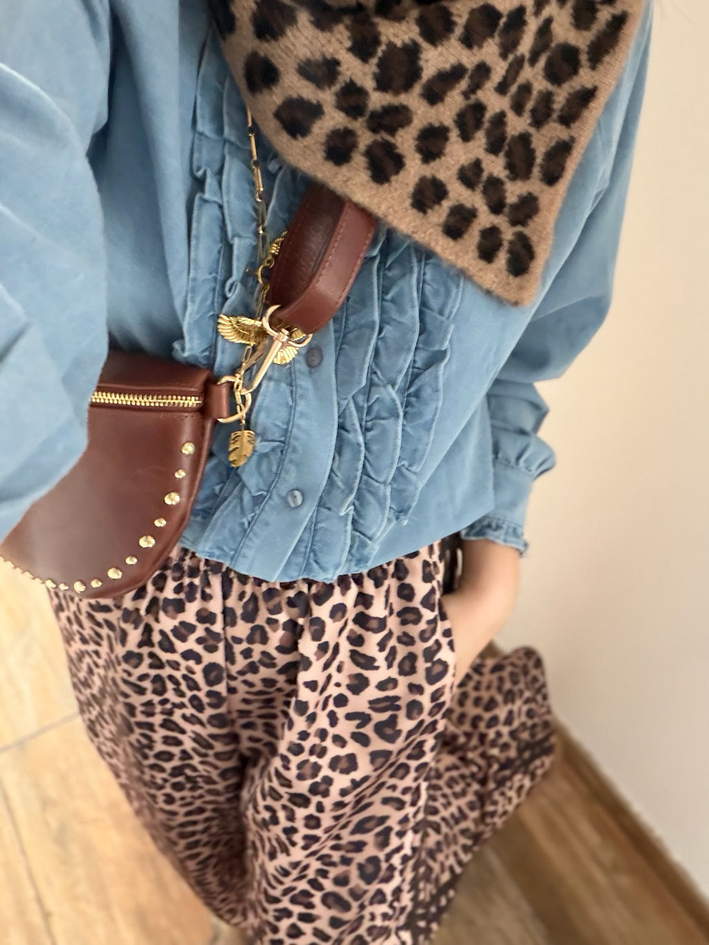 Écharpe léopard triangle