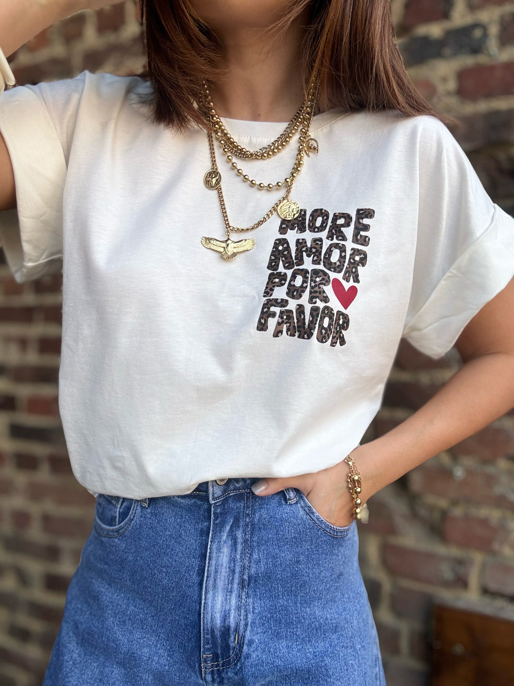 T-shirt Léopard Amor