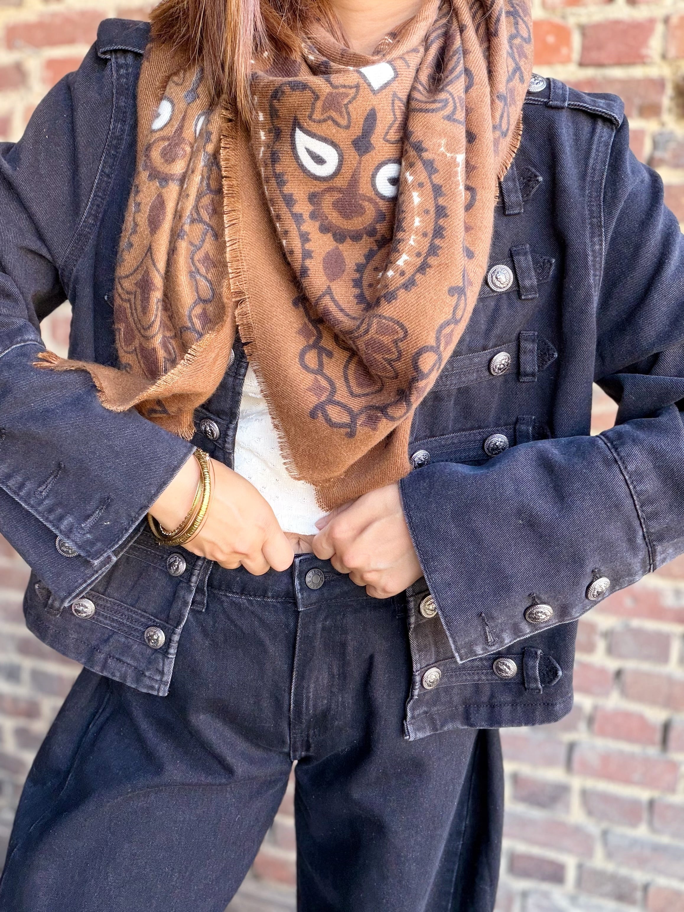 Écharpe Bandana camel