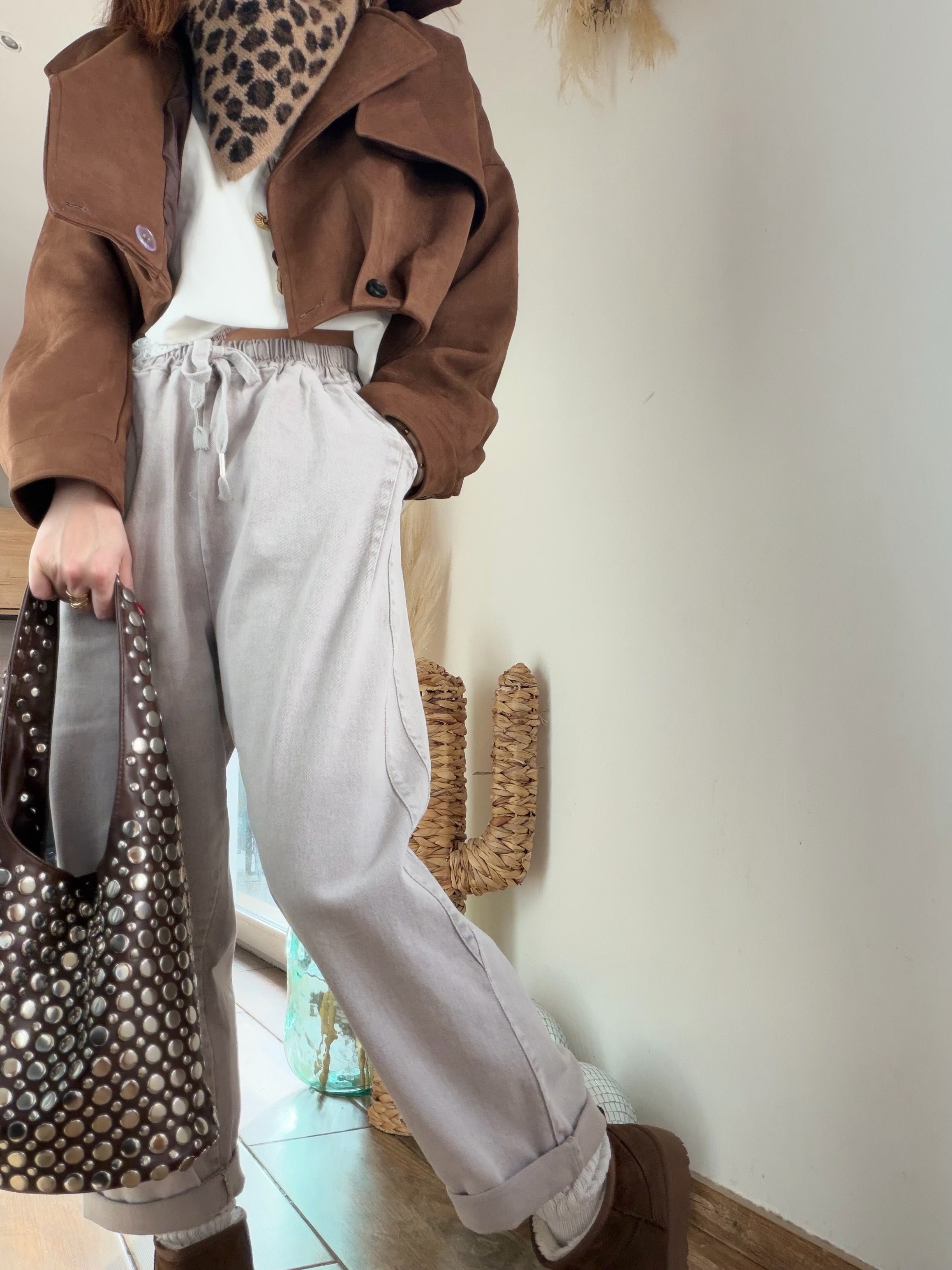 Pantalon jogging gris