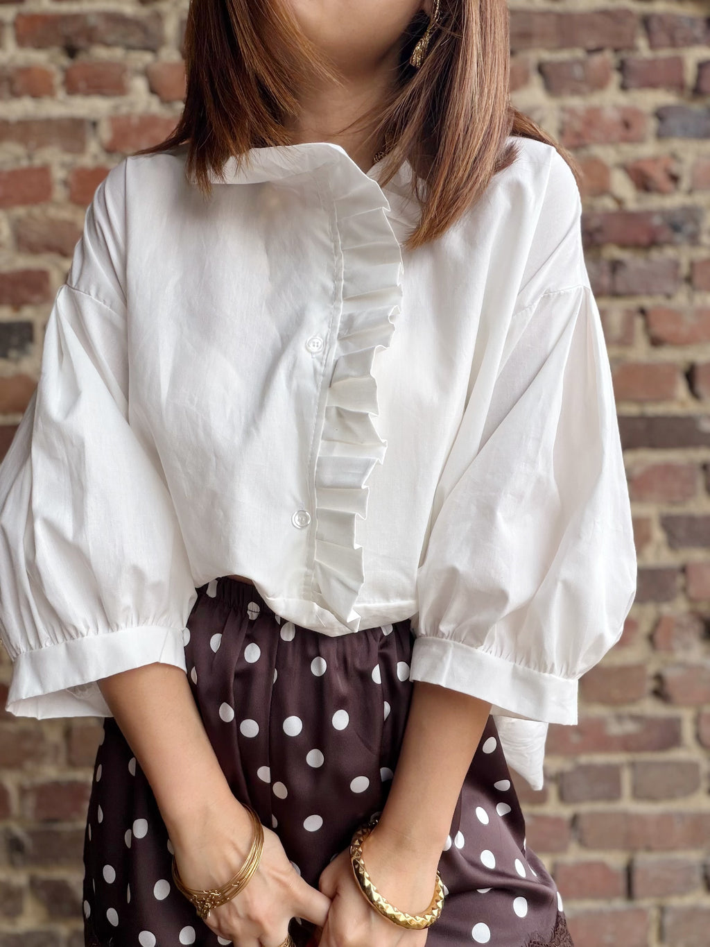 Short à pois léger