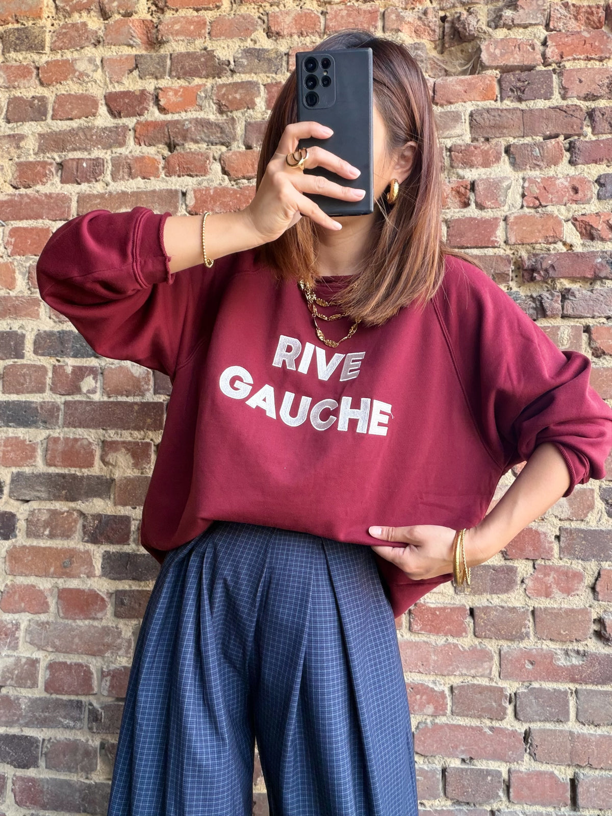 Sweat Rive Gauche bordeaux