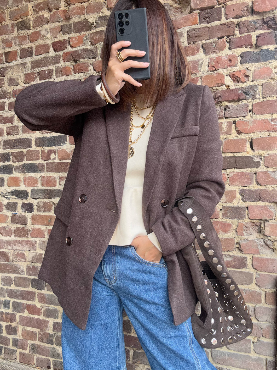 Manteau léger marron