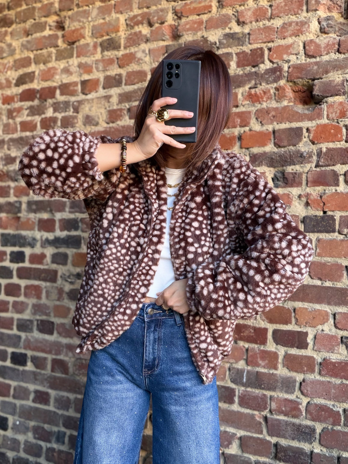 Veste fausse fourrure Bambi