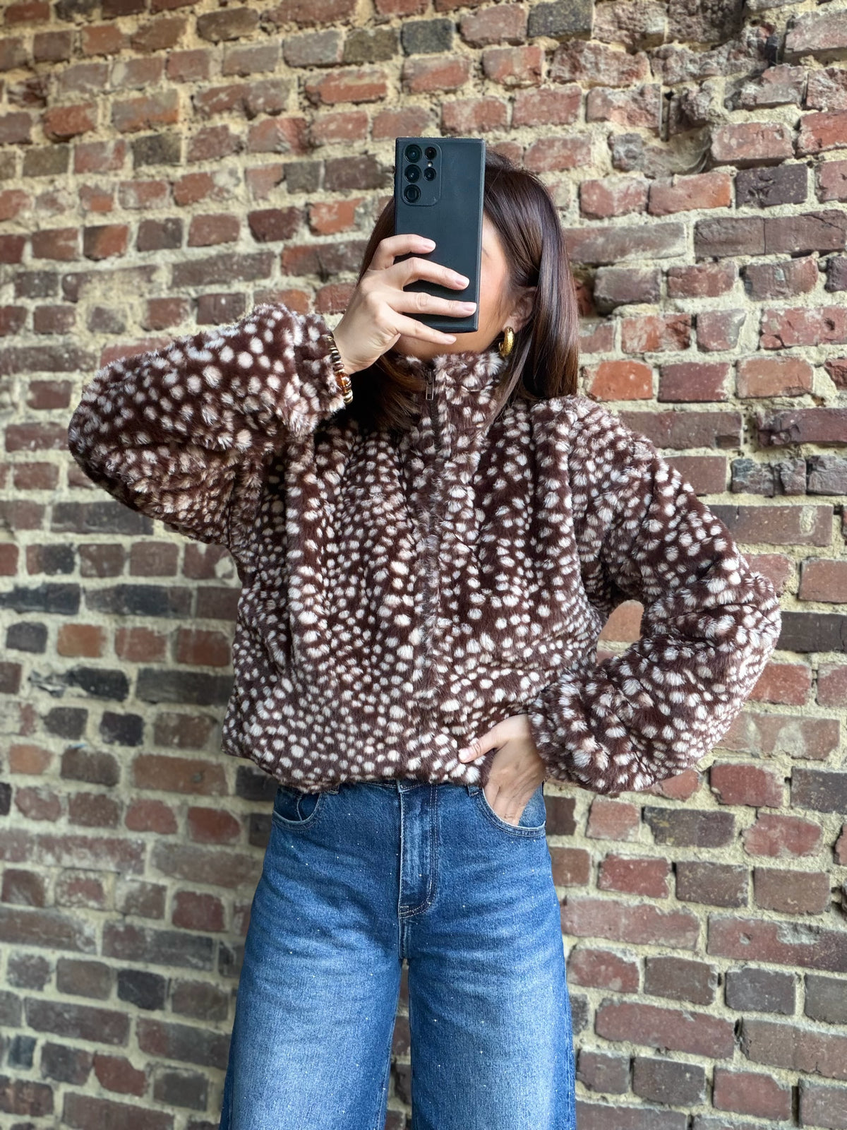 Veste fausse fourrure Bambi