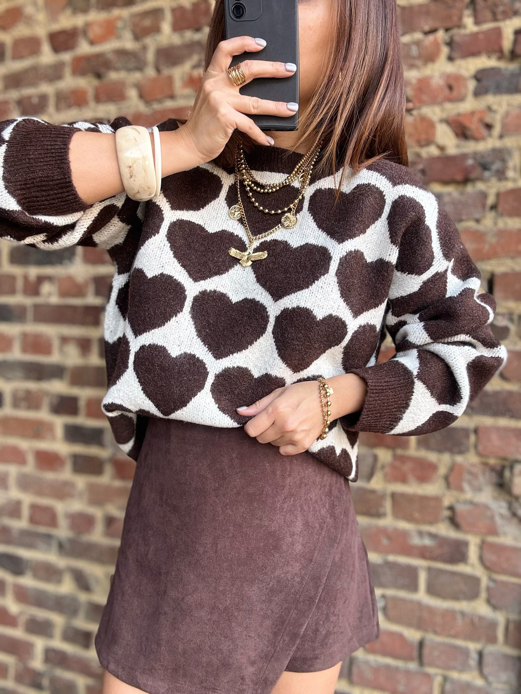 Pull cœurs choco
