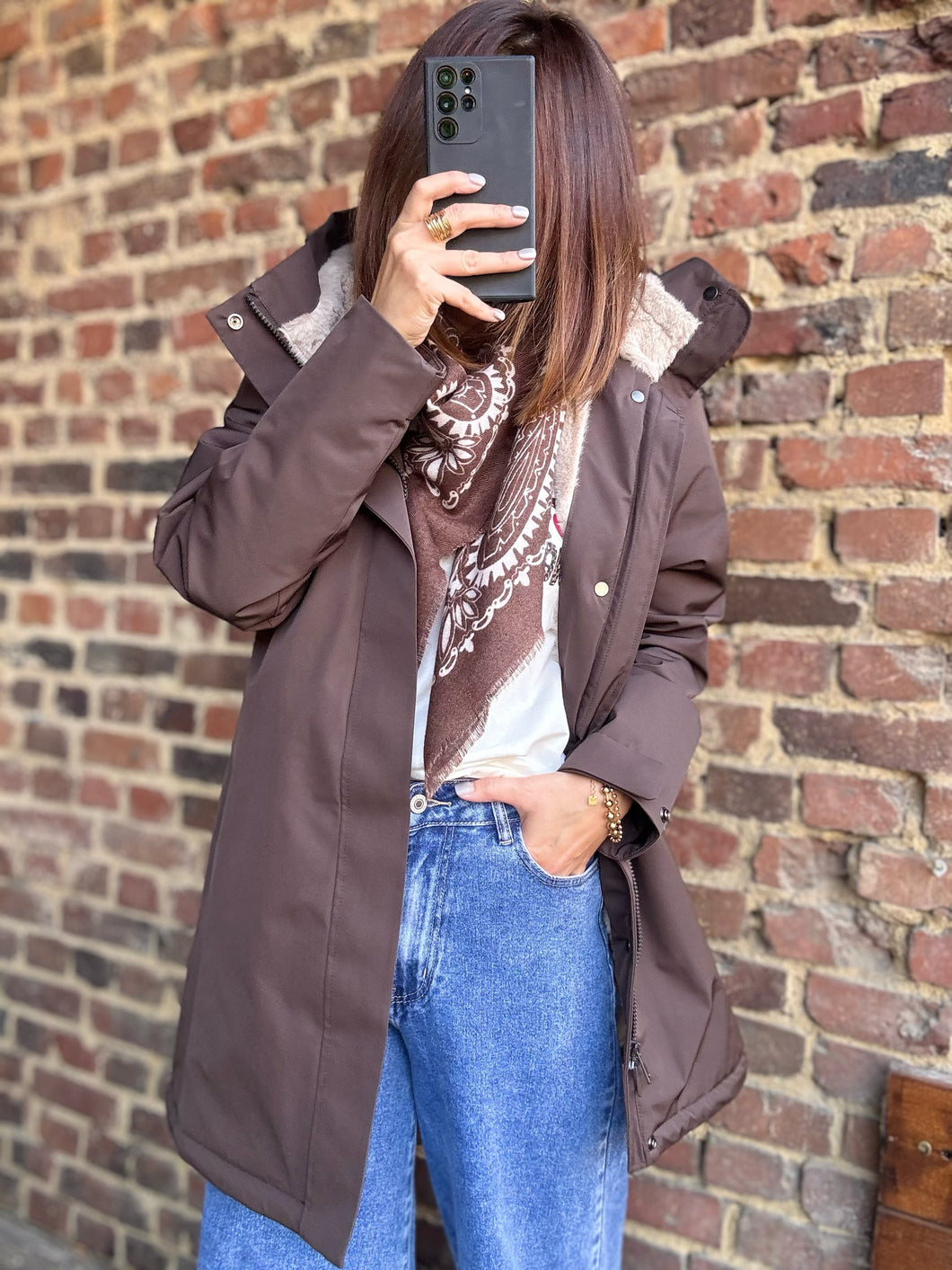 Long Imperméable choco