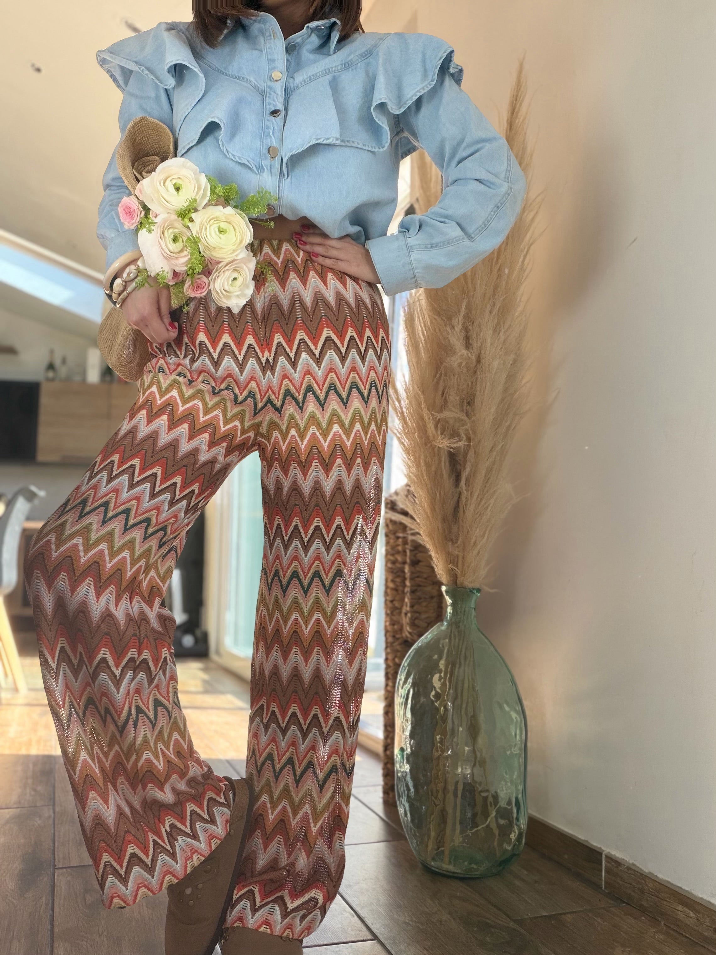 Pantalon multicolore