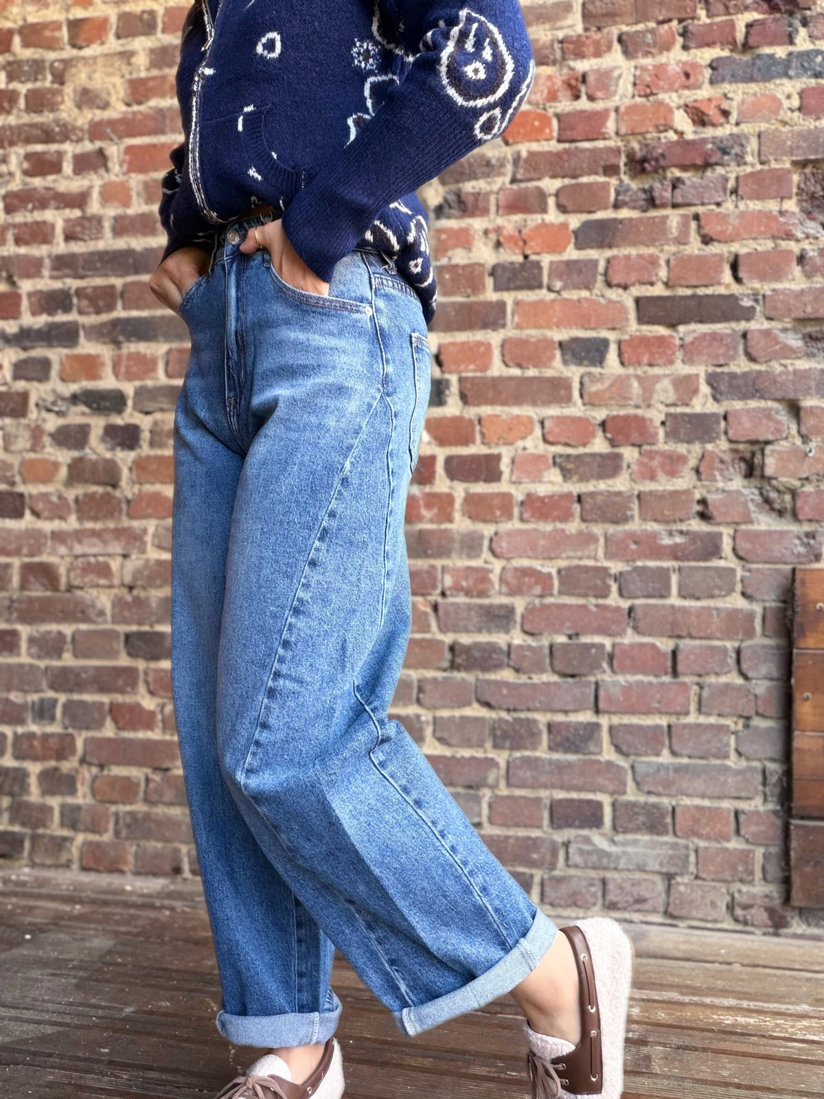 Jean bleu ballon fit