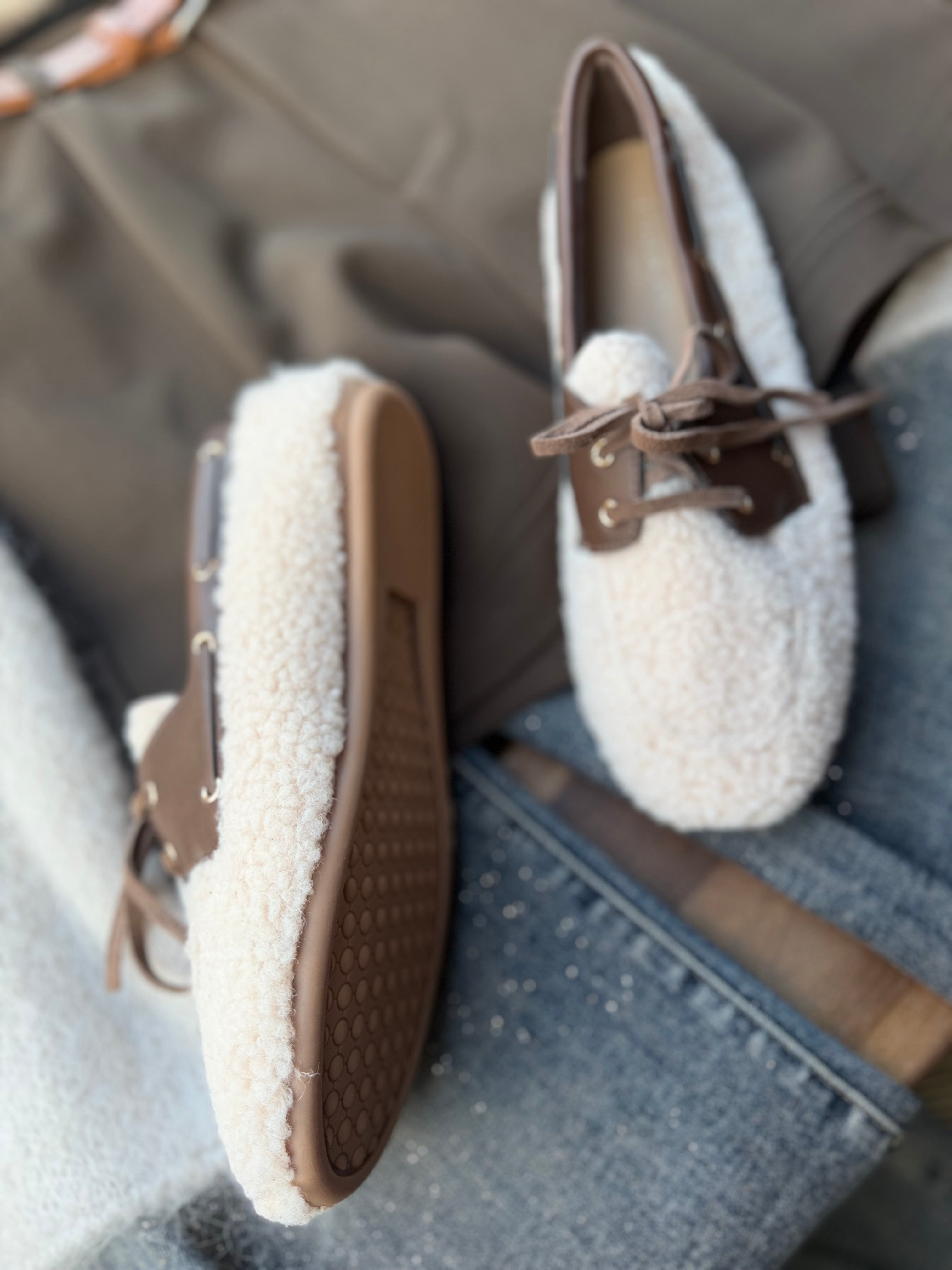 Mocassins moumoute beige