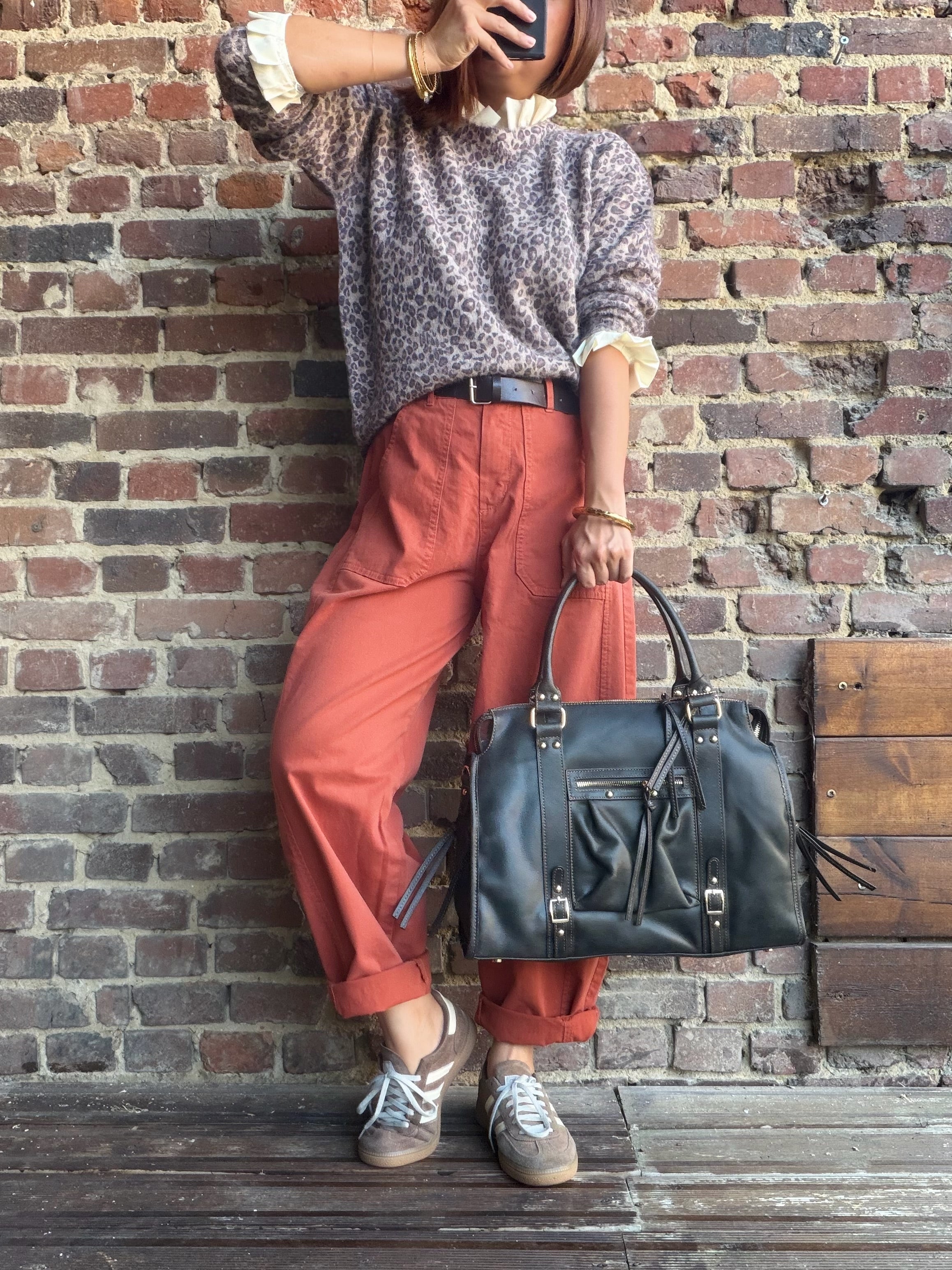 Pantalon ballon terracota