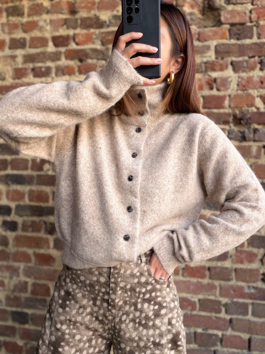 Gilet beige  col haut2010