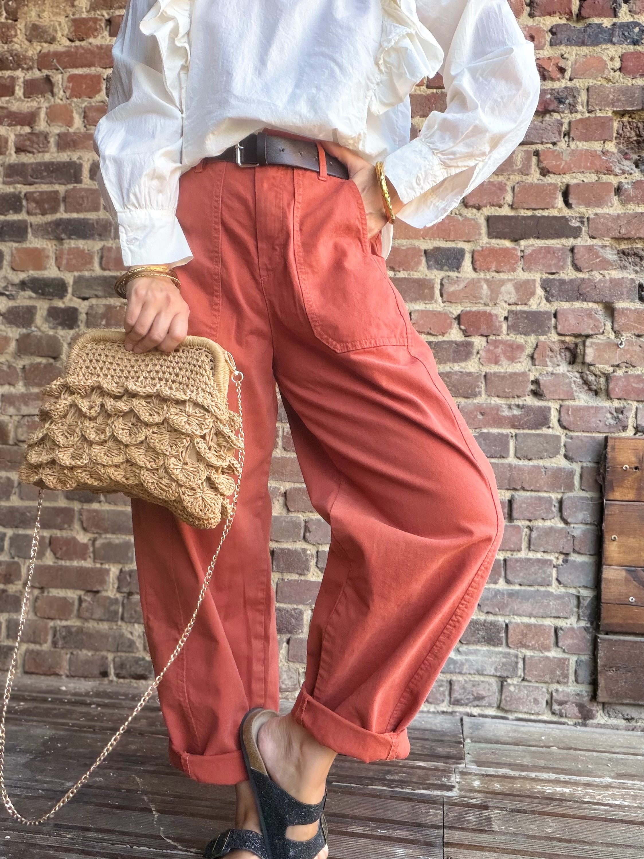 Pantalon ballon terracota