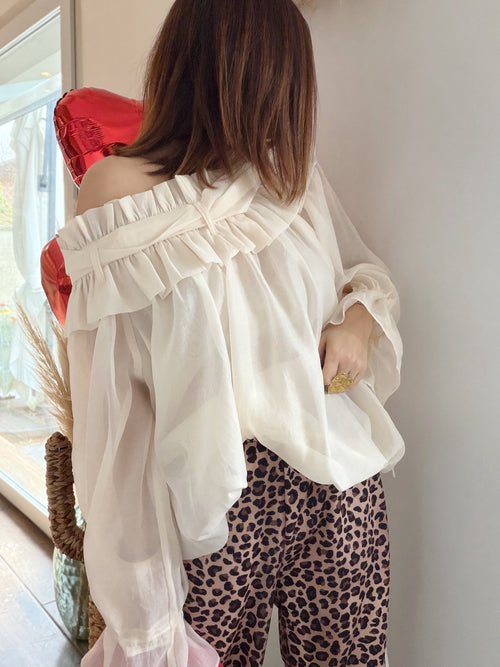 Blouse ballon écrue